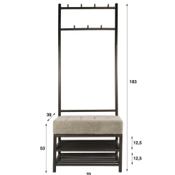 Kalfort Overig|Patrick Garderobebank Brons 70cm
