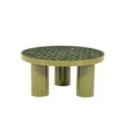By Boo Salontafels|Patterna Salontafel rond keramiek Groen 71cm