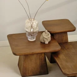 Mysons Salontafels|Pauli Bijzettafel 40cm Mangohout Walnoot