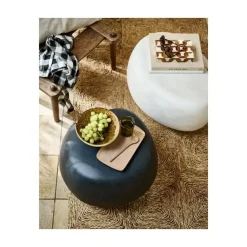 vtwonen Bijzettafels|Pebble Bijzettafel Betonlook Antraciet 50cm