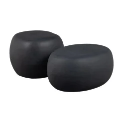 vtwonen Bijzettafels|Pebble Bijzettafel Betonlook Antraciet 50cm