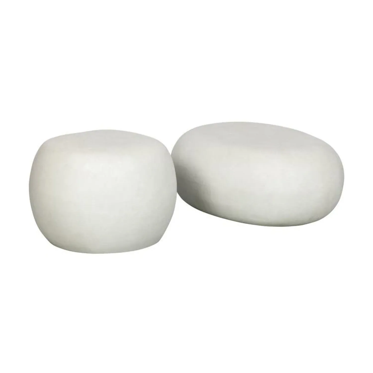 vtwonen Bijzettafels|Pebble Bijzettafel Betonlook Wit 50cm