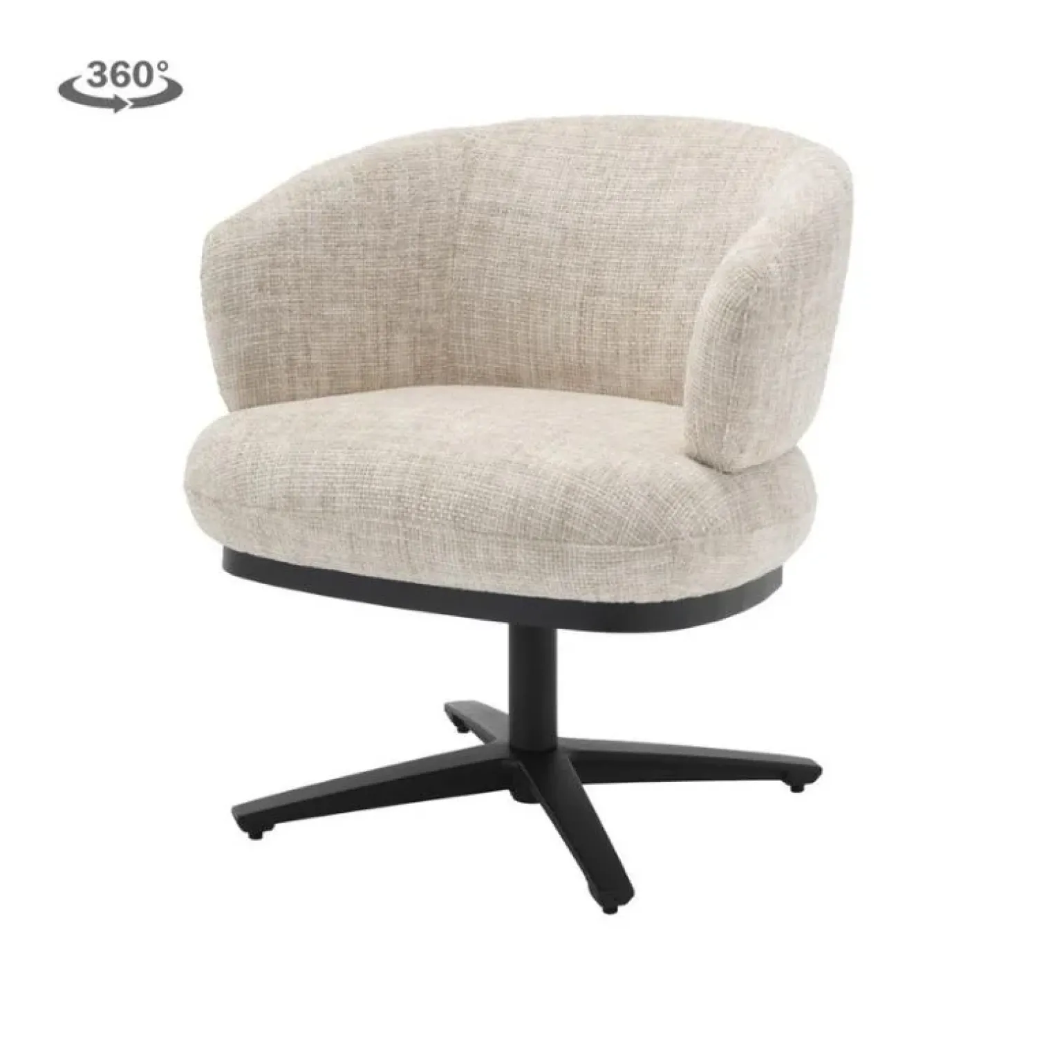 Tower living Eetkamerstoelen|Perca Eetkamerfauteuil Gebroken wit