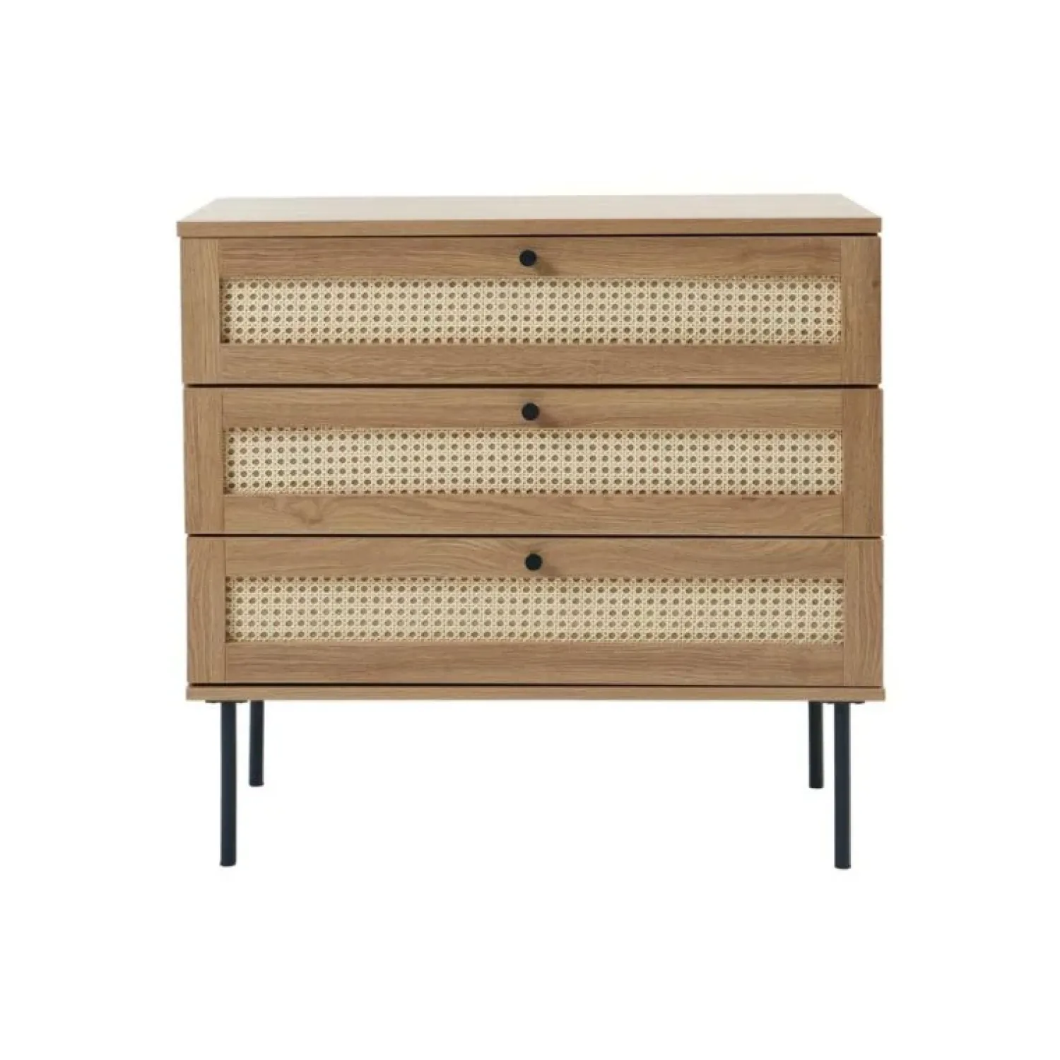 LykkeHome Ladenkasten|Industriele Kasten|Pernille Ladekast Naturel rotan 80cm
