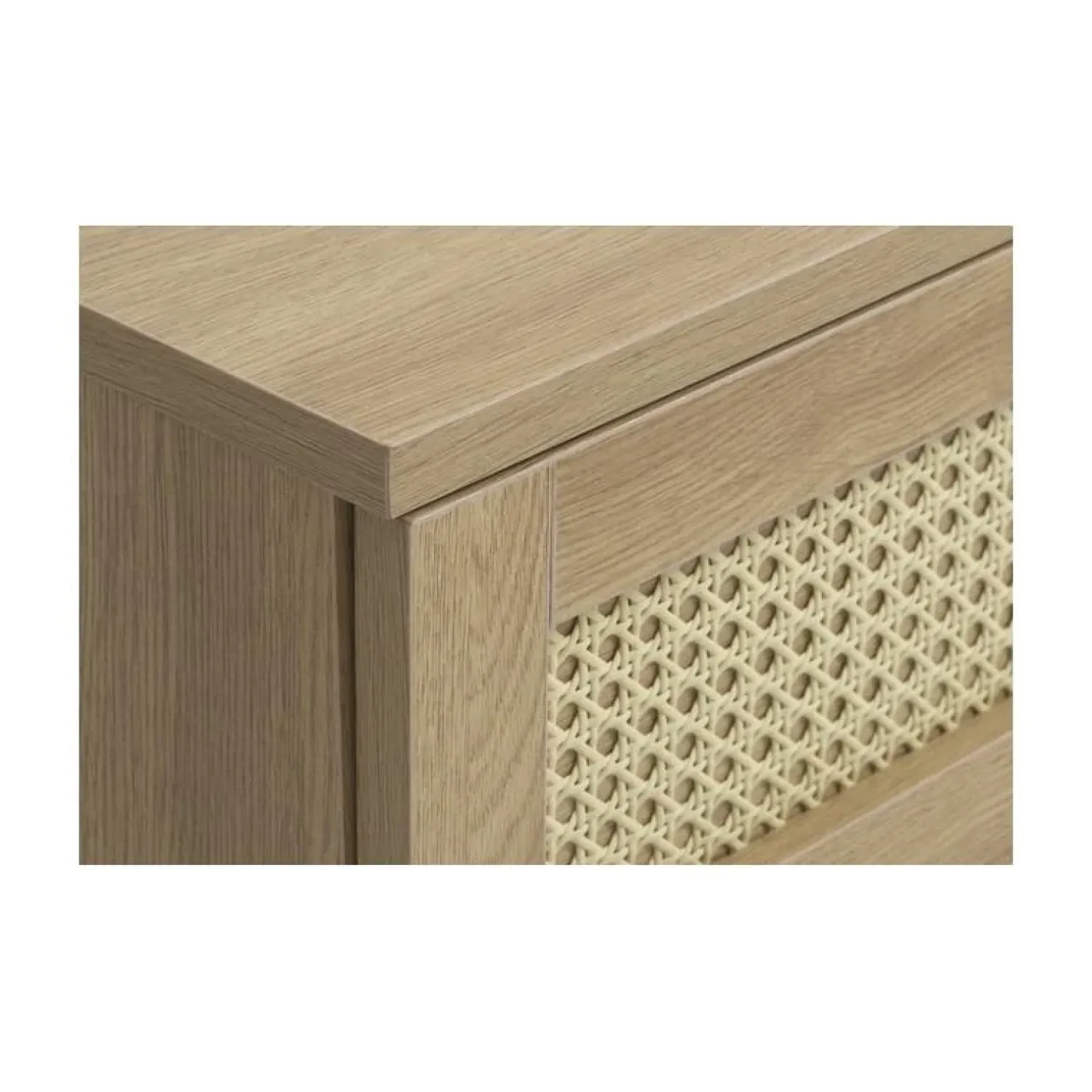 LykkeHome Industriele Kasten|Tv Meubels|Pernille Tv meubel Naturel rotan 120cm