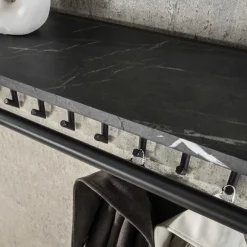 Kalfort Kapstokken|Phoebe Kapstok 10 haaks Antraciet melamine 100cm