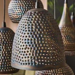 Kalfort Hanglampen|Pinch Hanglamp 7-lichts Zwart bruin