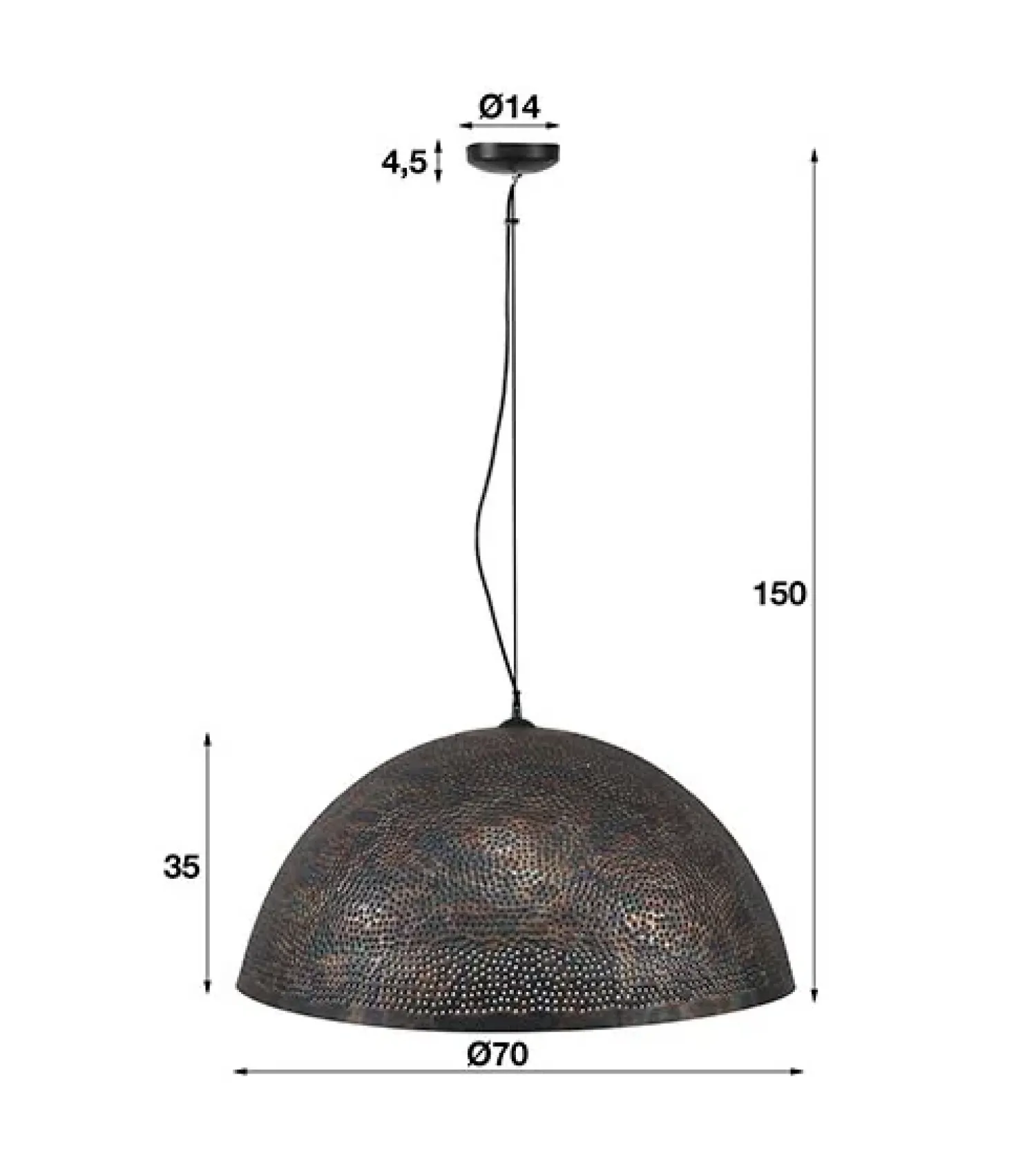 Kalfort Hanglampen|Pinch 1-lichts hanglamp industrieel