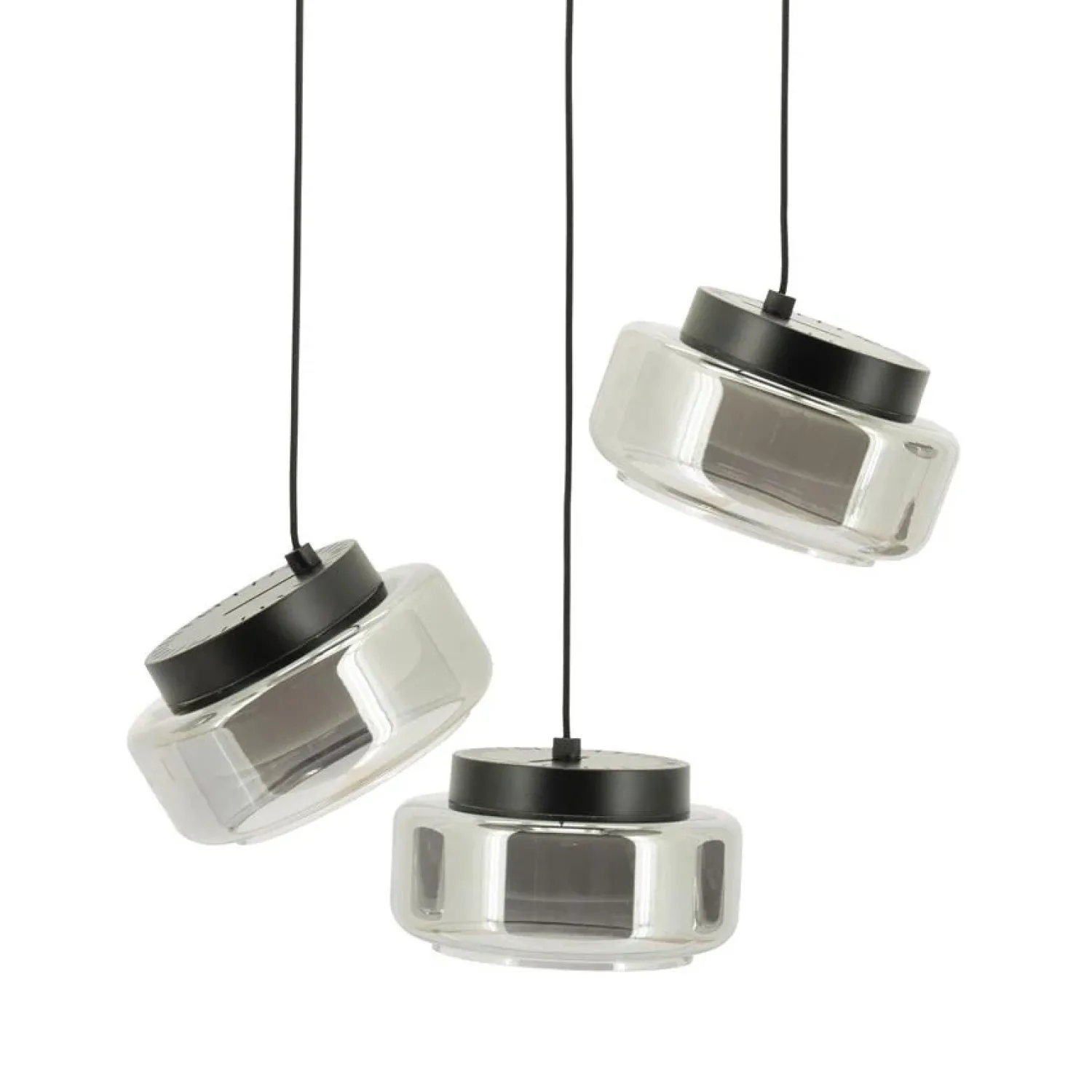 By Boo Hanglampen|Glazen Hanglamp|Pivot 3-lichts getrapte Hanglamp