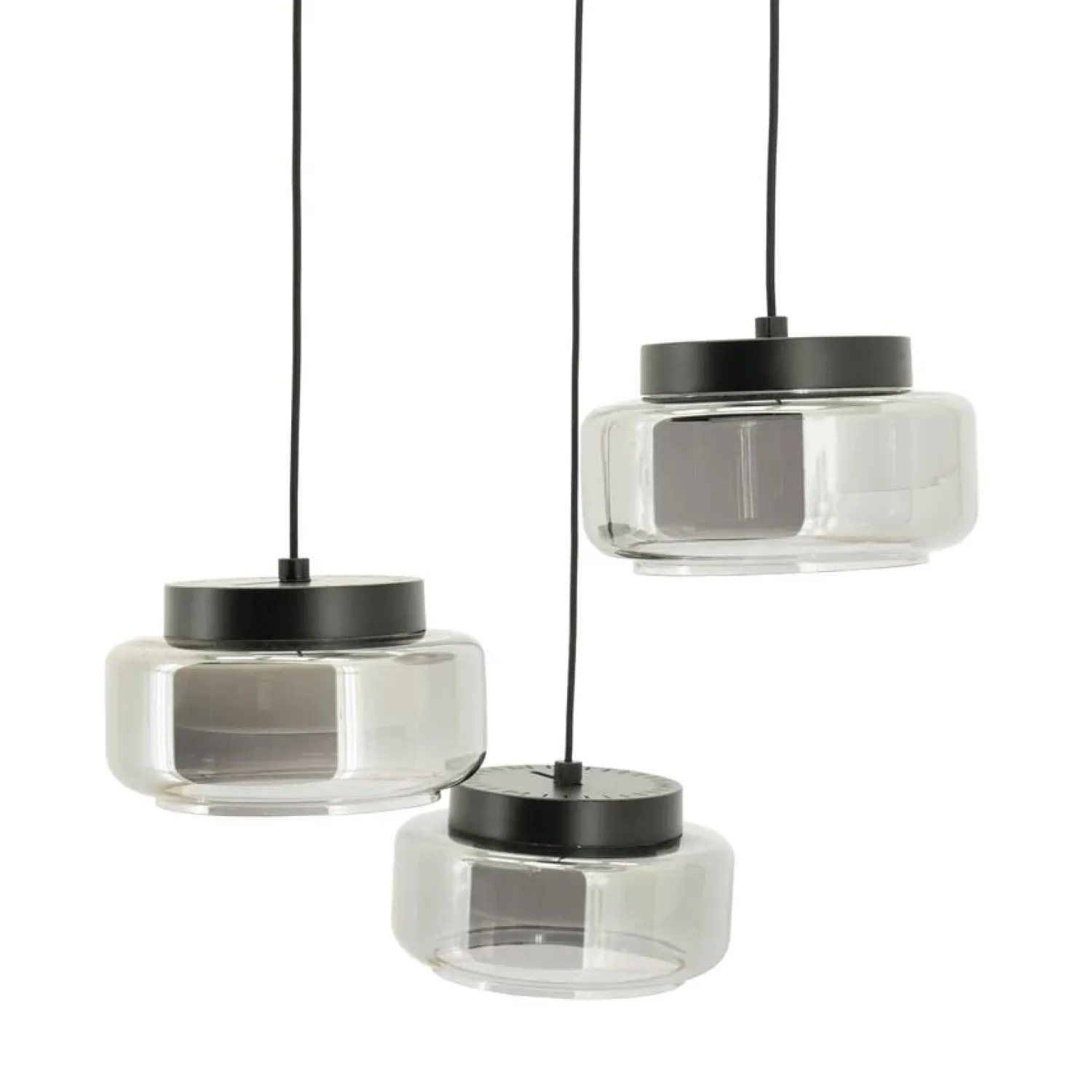 By Boo Hanglampen|Glazen Hanglamp|Pivot 3-lichts getrapte Hanglamp