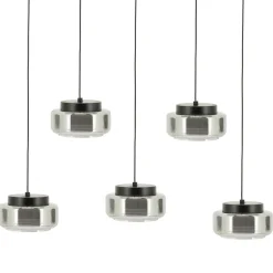 By Boo Hanglampen|Glazen Hanglamp|Pivot 5-lichts getrapte Hanglamp