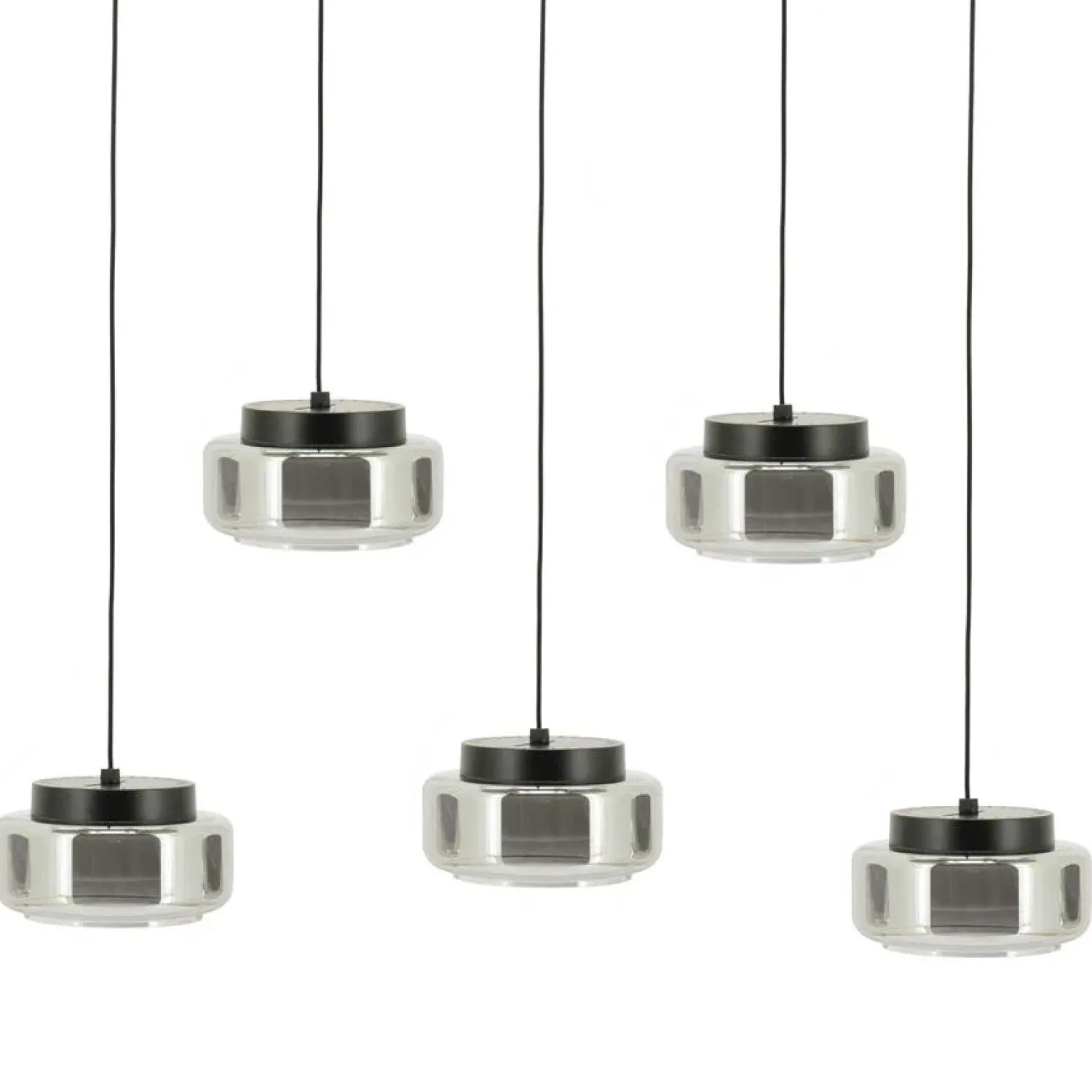 By Boo Hanglampen|Glazen Hanglamp|Pivot 5-lichts getrapte Hanglamp
