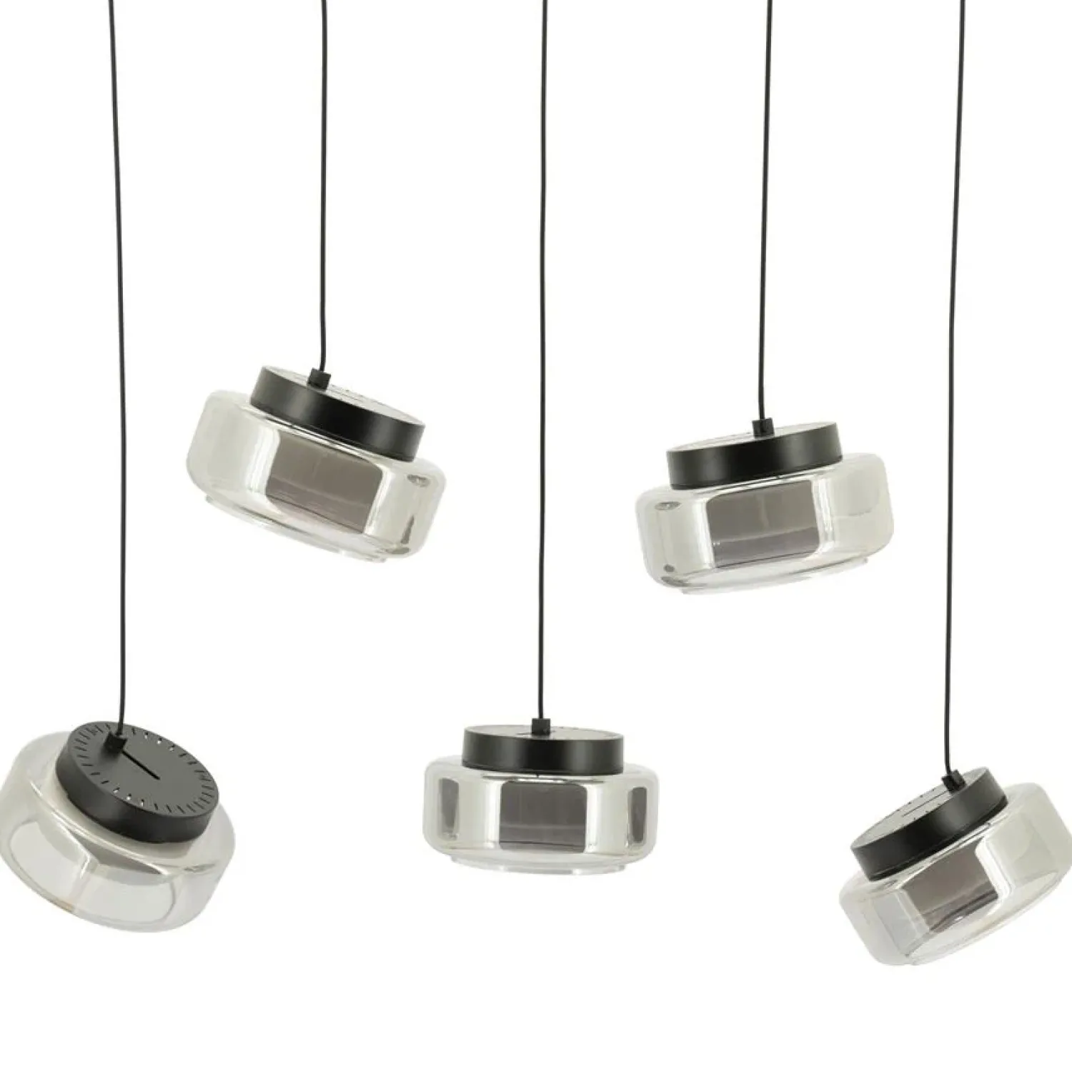 By Boo Hanglampen|Glazen Hanglamp|Pivot 5-lichts getrapte Hanglamp