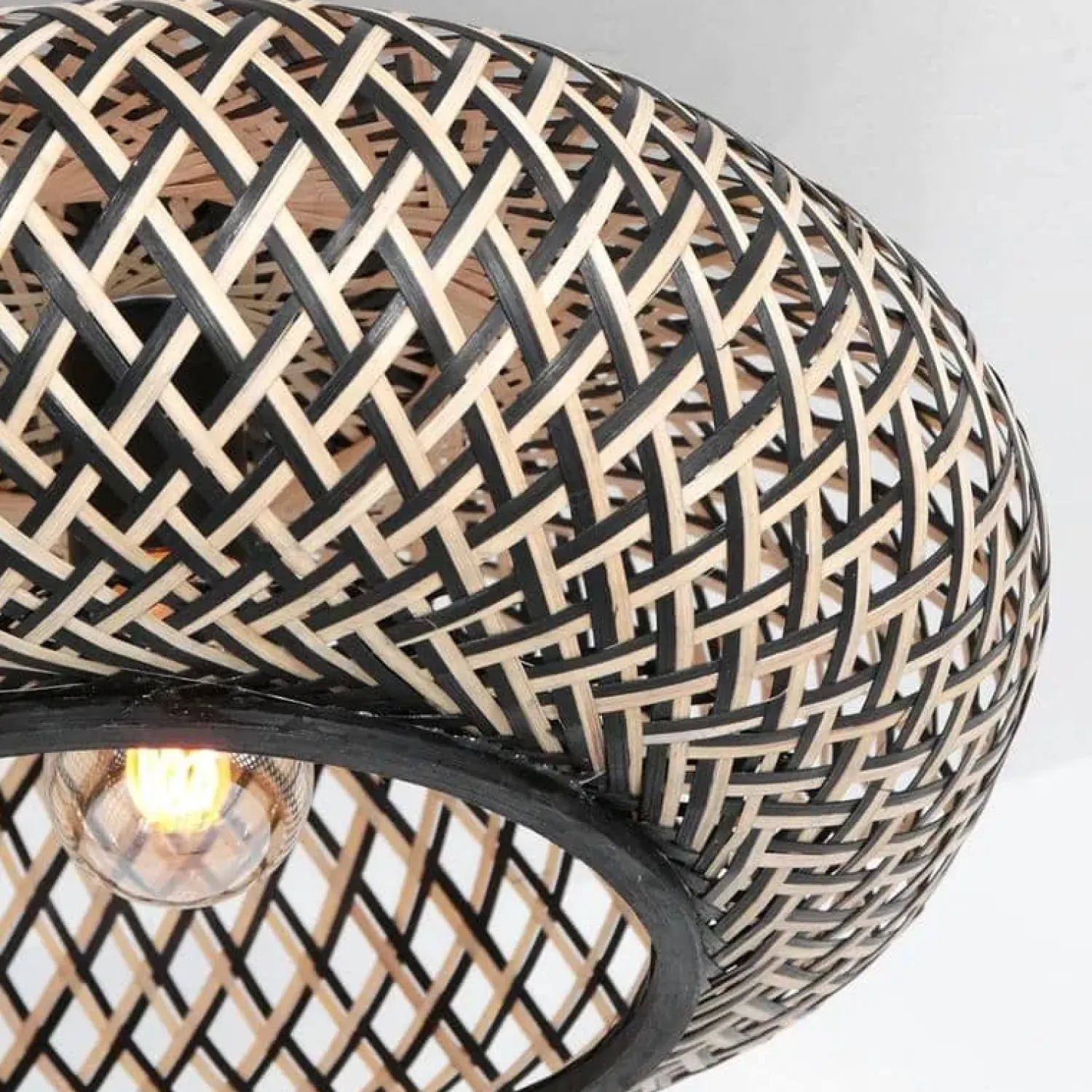 Steinmex Plafondlampen|Plafonnieres|Plafondlamp Maze 1-lichts donker hout