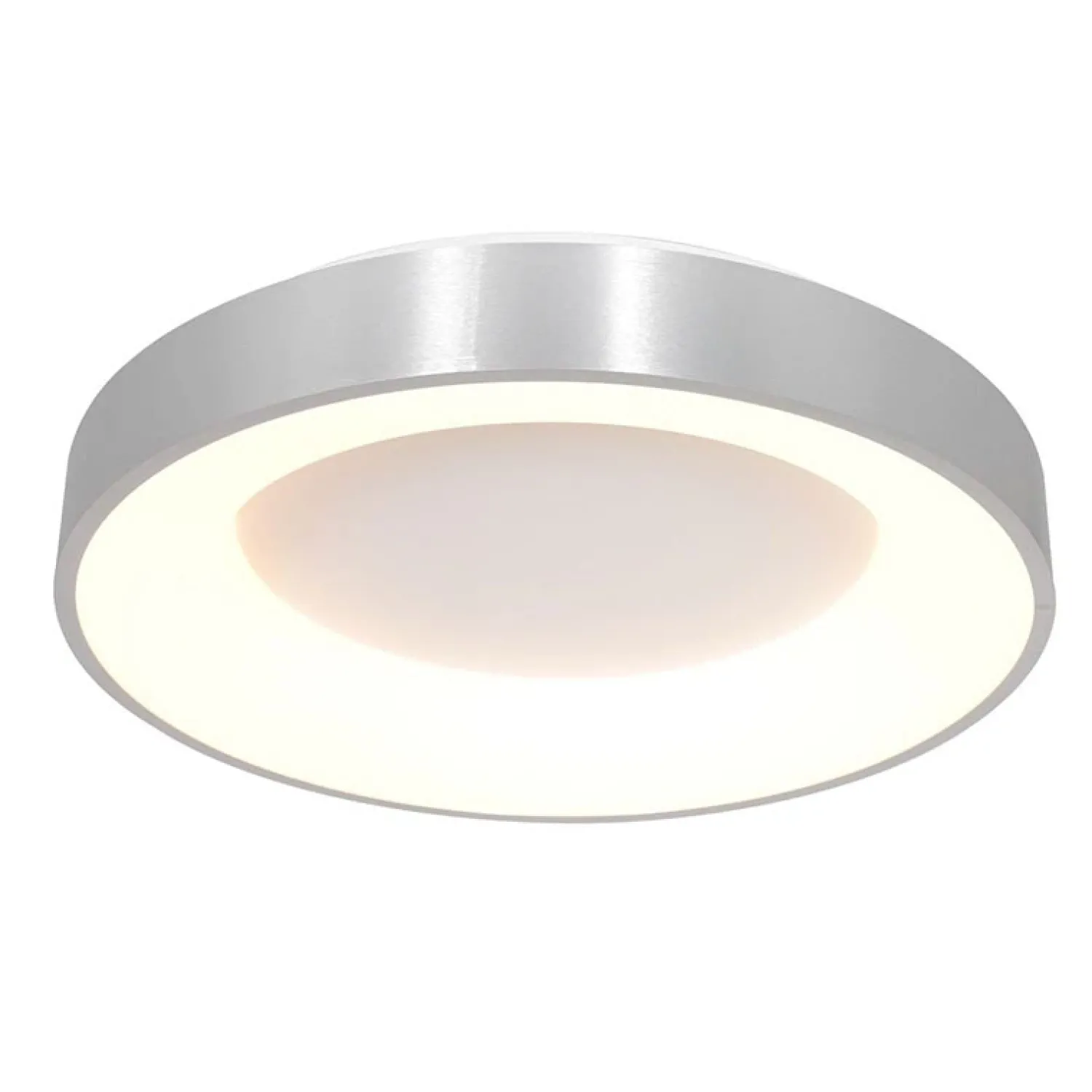 Steinmex Plafondlampen|Plafonnieres|Plafonniere Ringlede zilver large 48cm