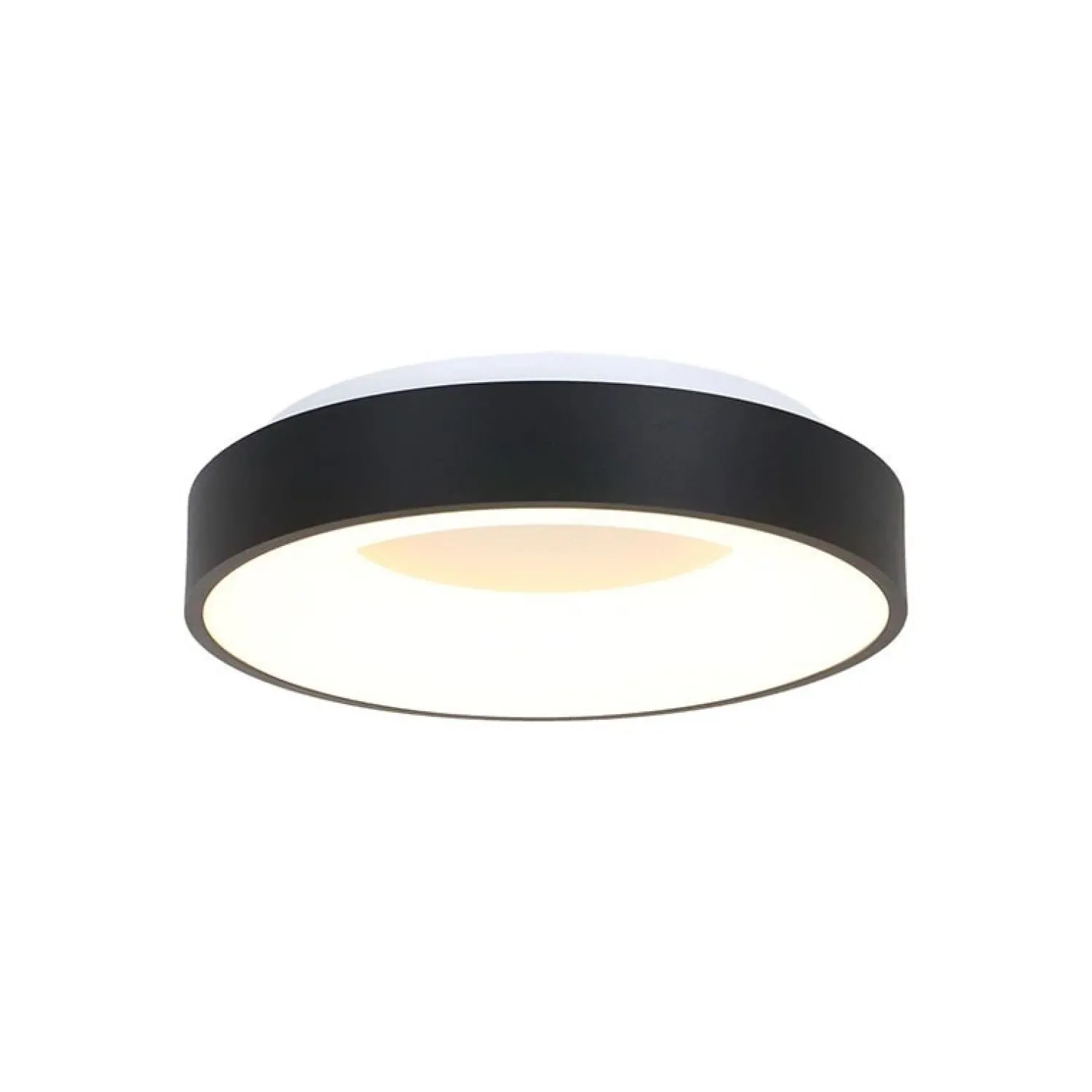 Steinmex Plafondlampen|Plafonnieres|Plafonniere Ringlede zwart large 48cm