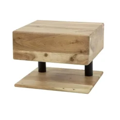 Kalfort Nachtkastjes|Industriele Kasten|Plateau houten nachtkastje zwevend 35cm