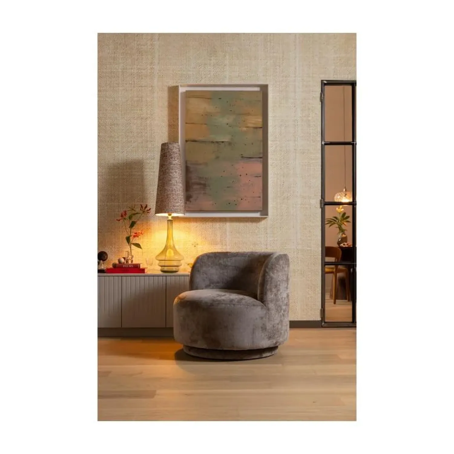 WOOOD Fauteuils|Popular Draaifauteuil Taupe