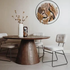 Tower living Eettafels|Premana Eetkamertafel rond Bruin 130 cm