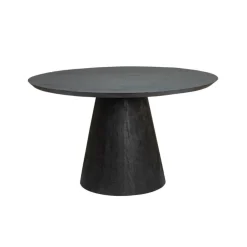 Tower living Eettafels|Premana Eetkamertafel rond Zwart 130 cm