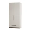 WOOOD Industriele Kasten|Kledingkasten|Pure 2-Deurs Kledingkast Splitdeur Dennenhout Dust 95cm