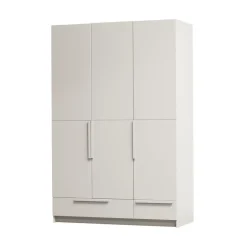 WOOOD Industriele Kasten|Kledingkasten|Pure 3-Deurs Kledingkast Splitdeur Dennenhout Dust 95cm