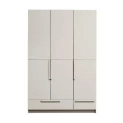 WOOOD Industriele Kasten|Kledingkasten|Pure 3-Deurs Kledingkast Splitdeur Dennenhout Dust 95cm