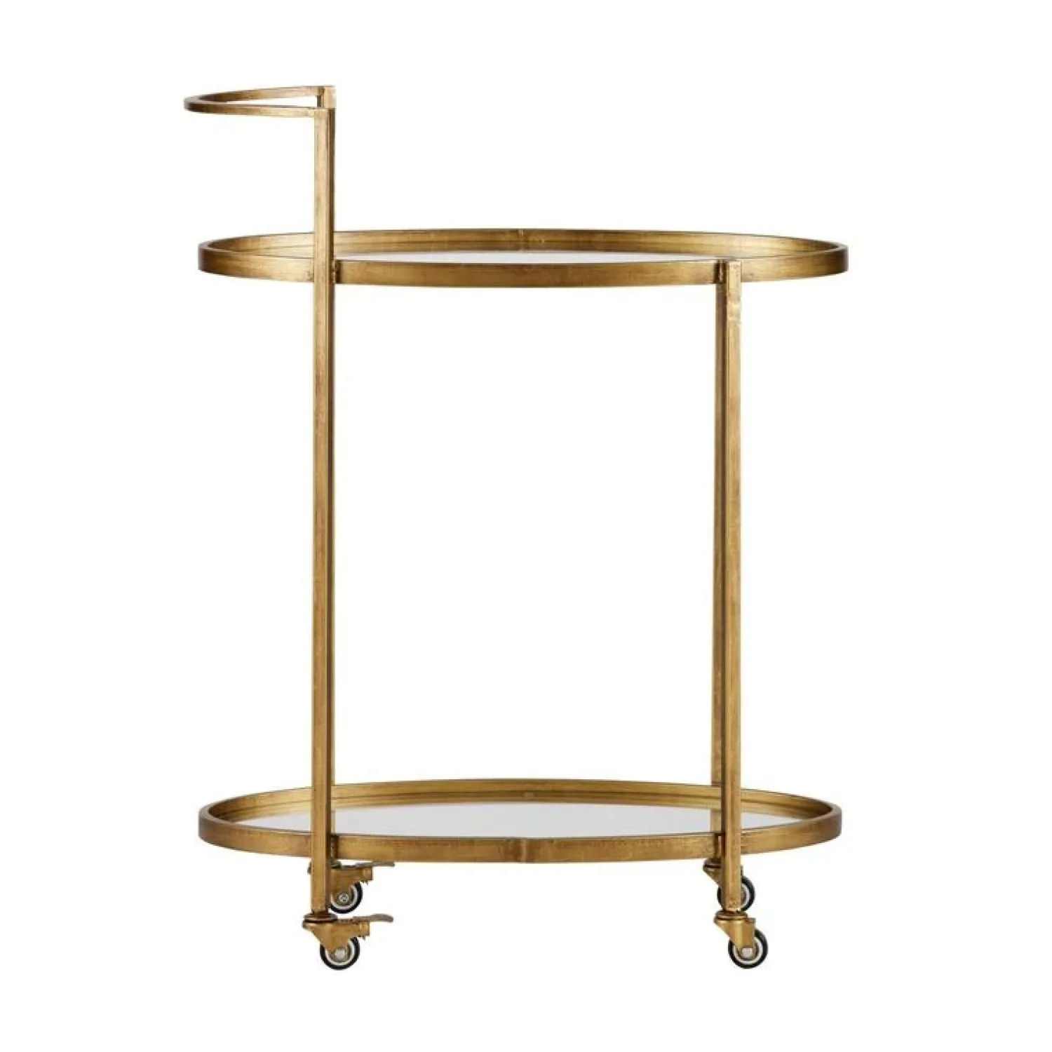 WOOOD Bijzettafels|Push Trolley Metaal Antique Brass 67cm