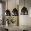 Kalfort Hanglampen|Quinn 3-lichts Hanglamp Geperforeerd Bruin