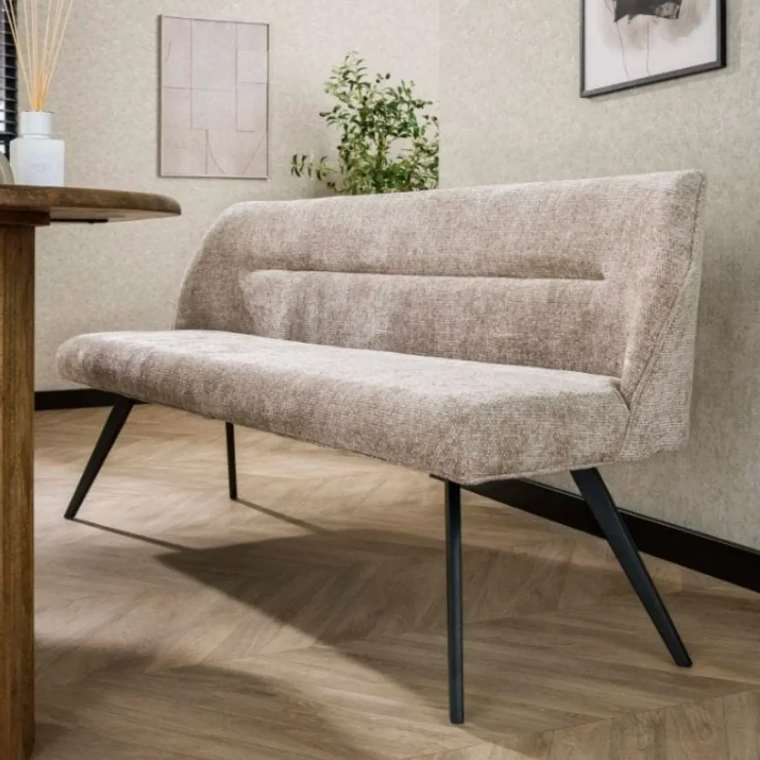 Kalfort Eetkamerbanken|Eetkamerbanken|Ramas Eetkamerbank rich 188cm Zand
