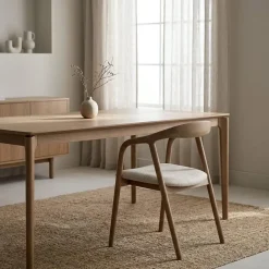 Eleonora Eetkamerstoelen|Rayven Eetkamerstoel Lichtbruin