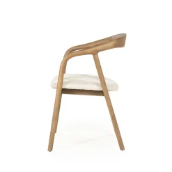Eleonora Eetkamerstoelen|Rayven Eetkamerstoel Lichtbruin