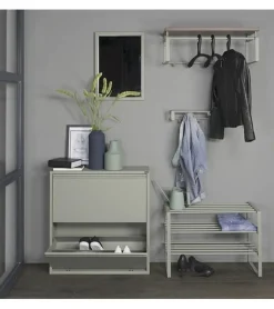 Redin Design Schoenenrekken|REEF industrieel dubbele schoenenrek groen