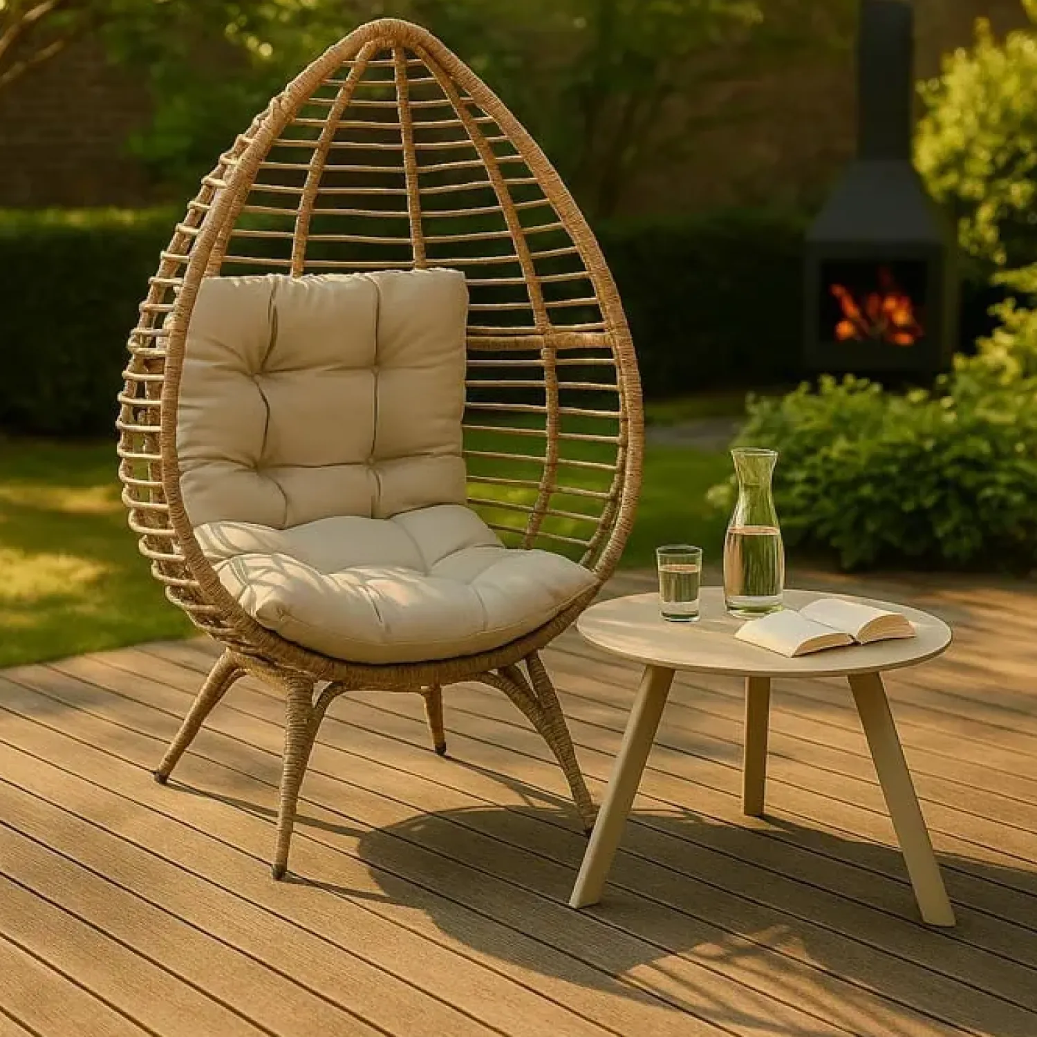 Lesli Living Tuinstoelen|Relaxstoel Chill Straw