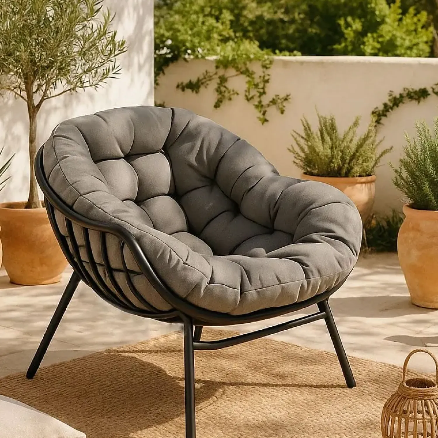 Lesli Living Tuinstoelen|Relaxstoel Cozy Stone