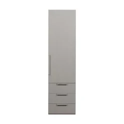 WOOOD Industriele Kasten|Kledingkasten|Rens 1-Deurs Kledingkast Pebble Grey 55cm