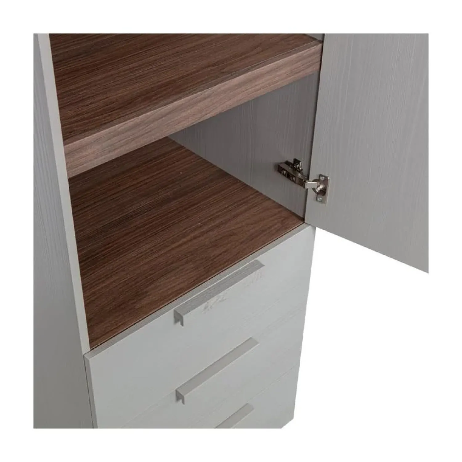 WOOOD Industriele Kasten|Kledingkasten|Rens 1-Deurs Kledingkast Pebble Grey 55cm