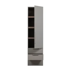 WOOOD Industriele Kasten|Kledingkasten|Rens 1-Deurs Kledingkast Pebble Grey 55cm