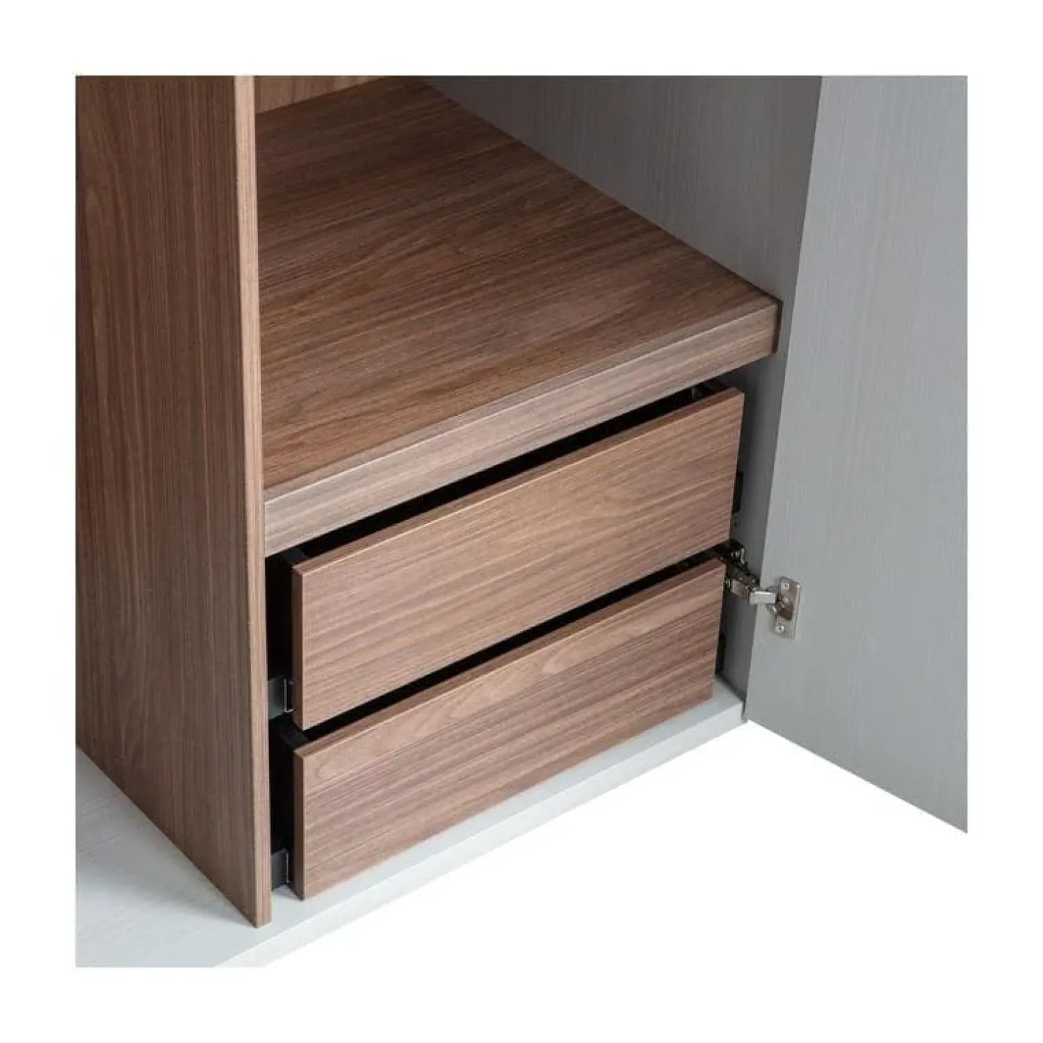 WOOOD Industriele Kasten|Kledingkasten|Rens 2-Deurs Kledingkast Pebble Grey 110cm
