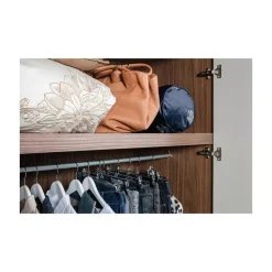 WOOOD Industriele Kasten|Kledingkasten|Rens 3-Deurs Kledingkast Pebble Grey 165cm
