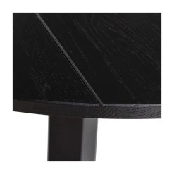 WOOOD Eettafels|Rhonda Eettafel rond Eiken Blacknight 129cm
