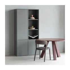 WOOOD Eettafels|Rhonda Eettafel Rond Eiken Bordeauxrood 129cm