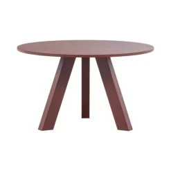 WOOOD Eettafels|Rhonda Eettafel Rond Eiken Bordeauxrood 129cm
