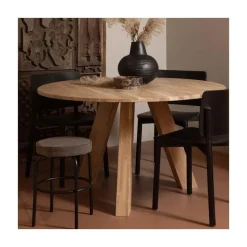 WOOOD Eettafels|Rhonda Eettafel rond Eiken Naturel 129cm