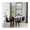 WOOOD Eettafels|Rhonda XL Eettafel rond Eiken Blacknight 150cm