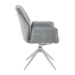 Furndea Eetkamerstoelen|Rico Eetkamerstoel Lichtgrijs met armleuning