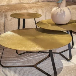 Furndea Salontafels|Riley salontafelset van 3 aluminium/ metaal (Retourdeal)