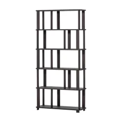 WOOOD Boekenkasten|Industriele Kasten|Riss Boekenkast Eikenhout Mystic Brown 90cm
