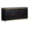 Tower living Dressoirs|Industriele Kasten|Rivello dressoir 3 deurs zwart 180cm