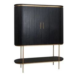 Tower living Wandkasten|Industriele Kasten|Rivello Wandkast 2 deurs zwart 145cm